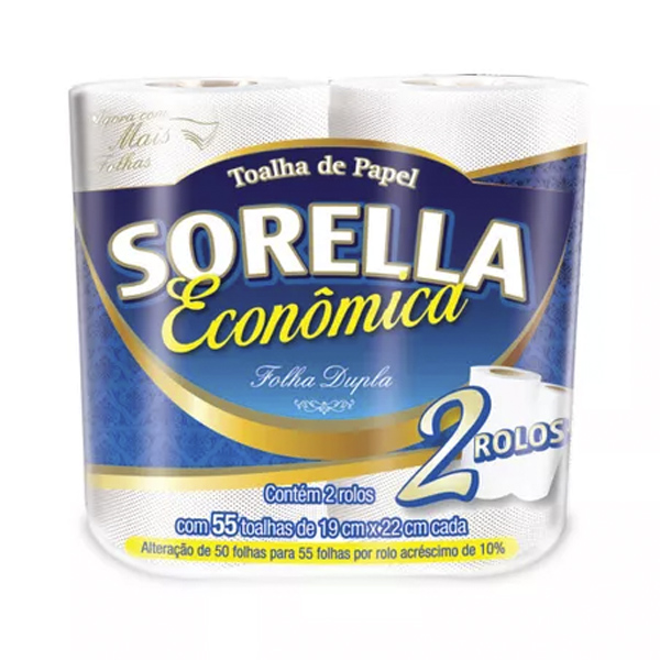Papel Toalha Cozinha - Sorella - Pct c/ 2 rolos